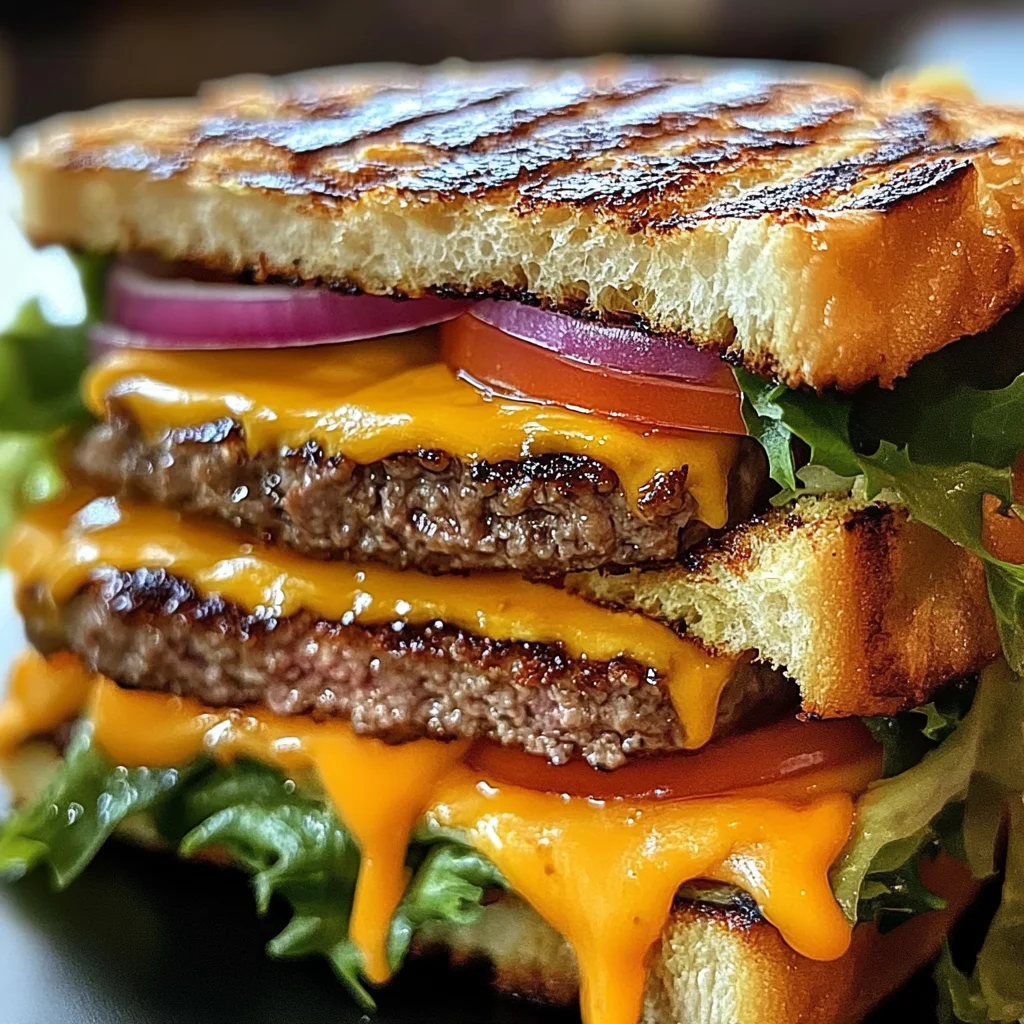Panini burger au cheddar