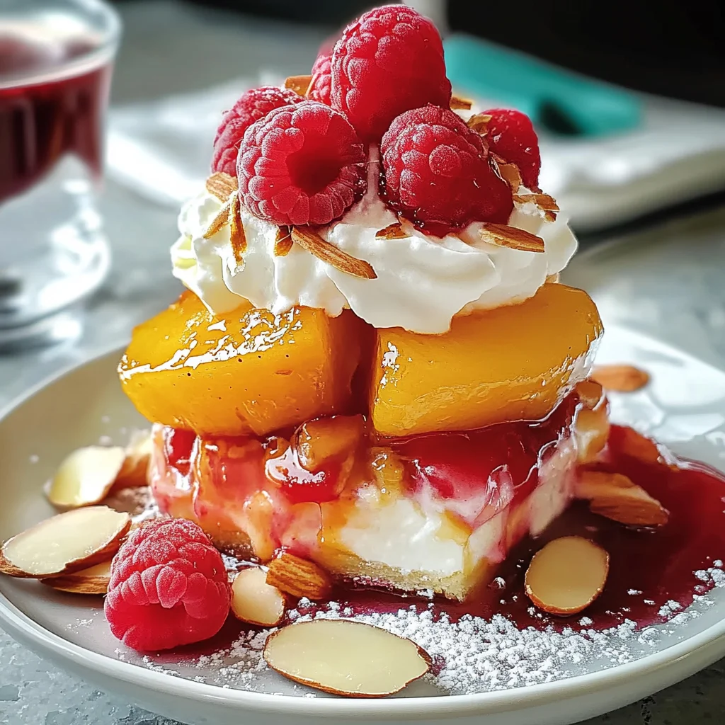 Pêches Melba au miel