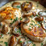 Poulet aux champignons crème