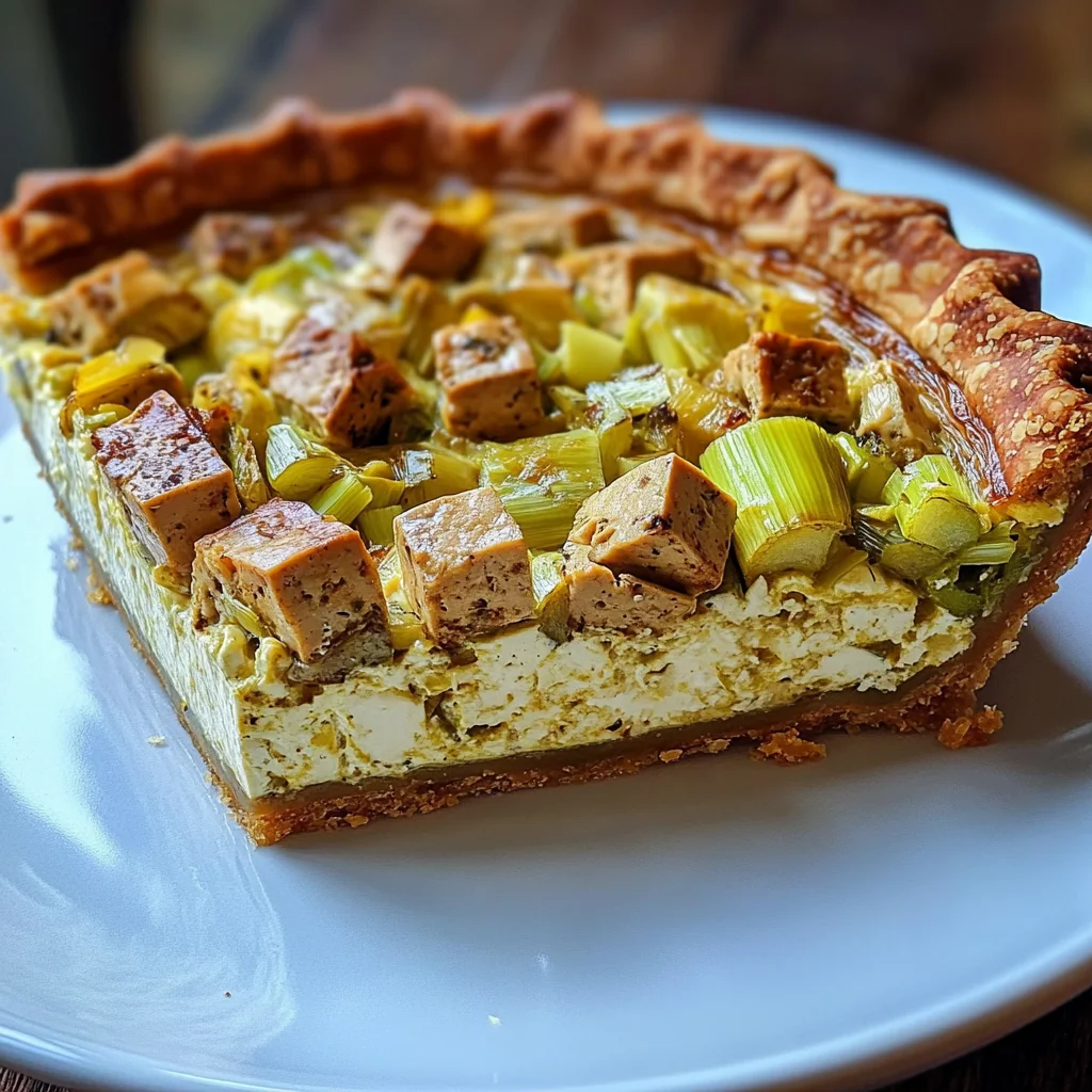 Quiche healthy tofu et poireau