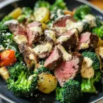 Salade brocoli et boeuf grillé