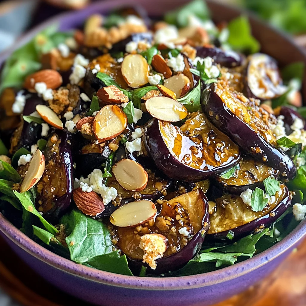 Salade d'aubergines miel curry