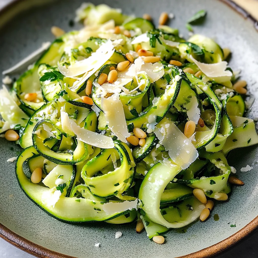 Salade de tagliatelles courgette