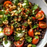 Salade lentilles et tomates cerises