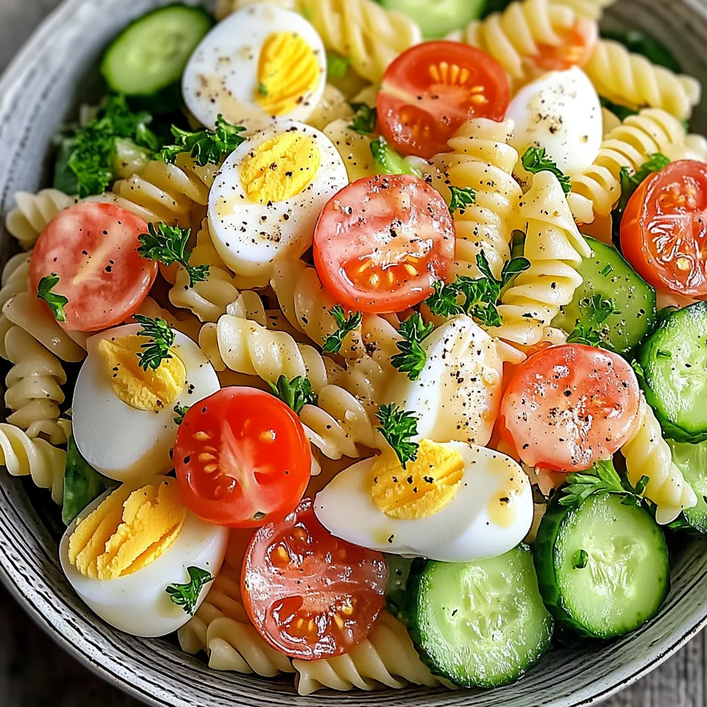 Salade pâtes surimi œufs