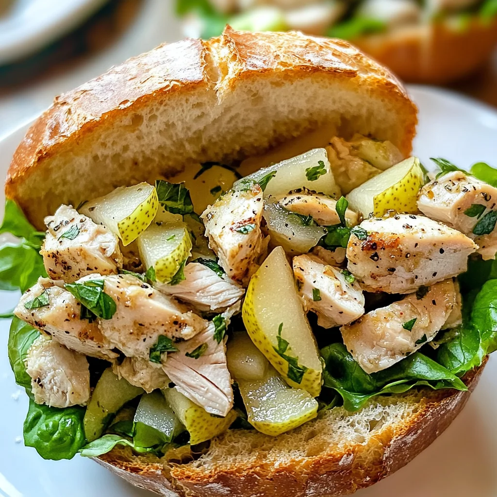 Sandwichs au poulet et poire