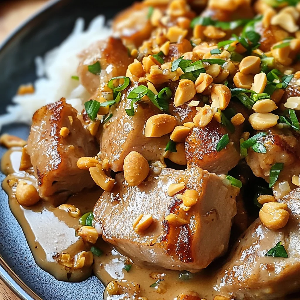 Sauté de porc et cacahuète