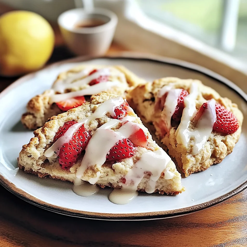 Scones végétaliens aux fraises