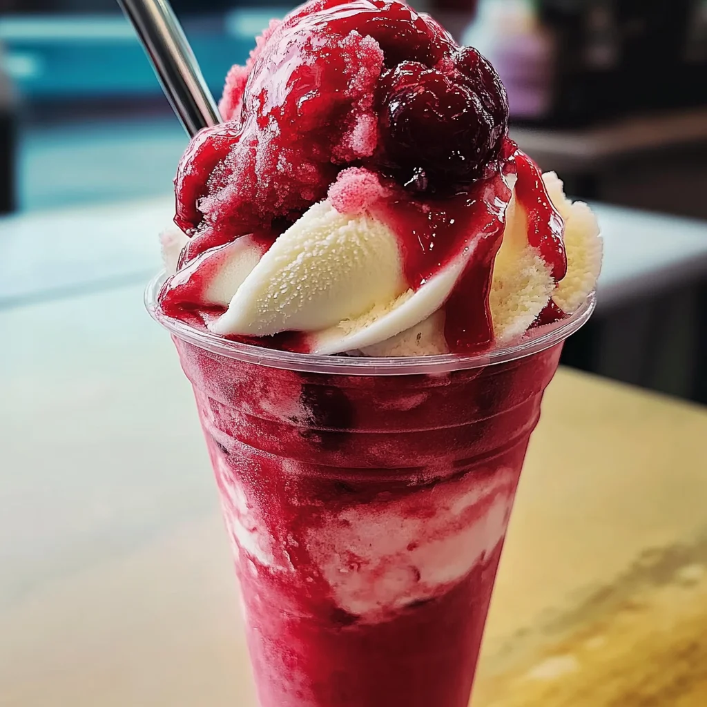 Slush Mont-Blanc cerises