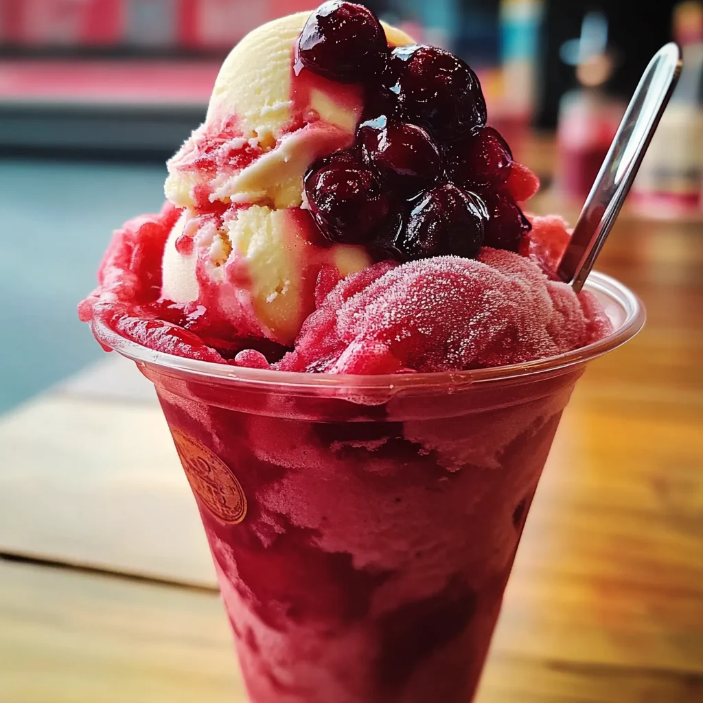 Slush Mont-Blanc cerises