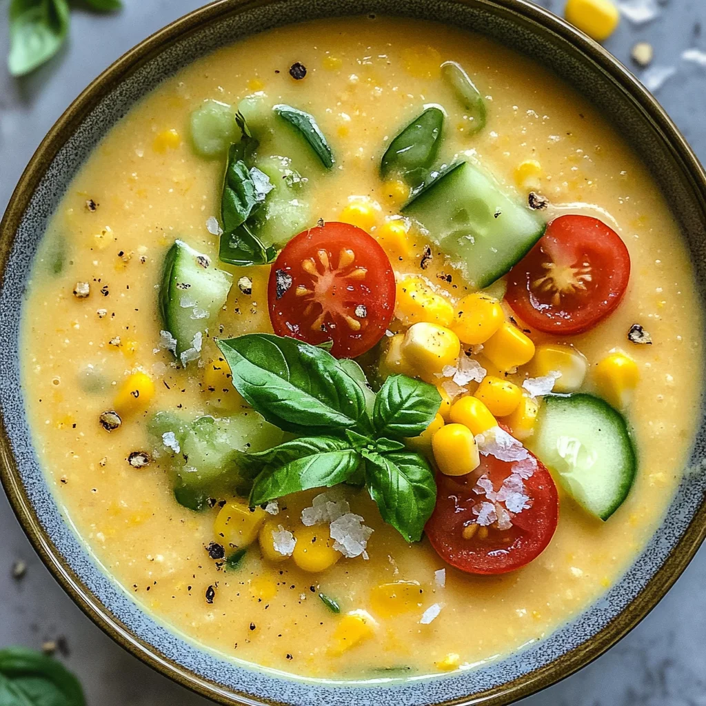 Soupe froide maïs douceur