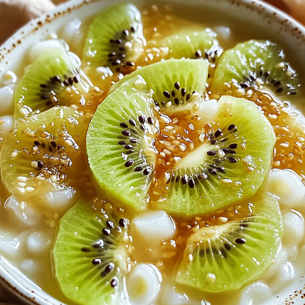 Tapioca au jasmin et kiwis