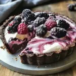 Tarte glacée chocolat et fruits