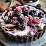 Tarte glacée chocolat et fruits
