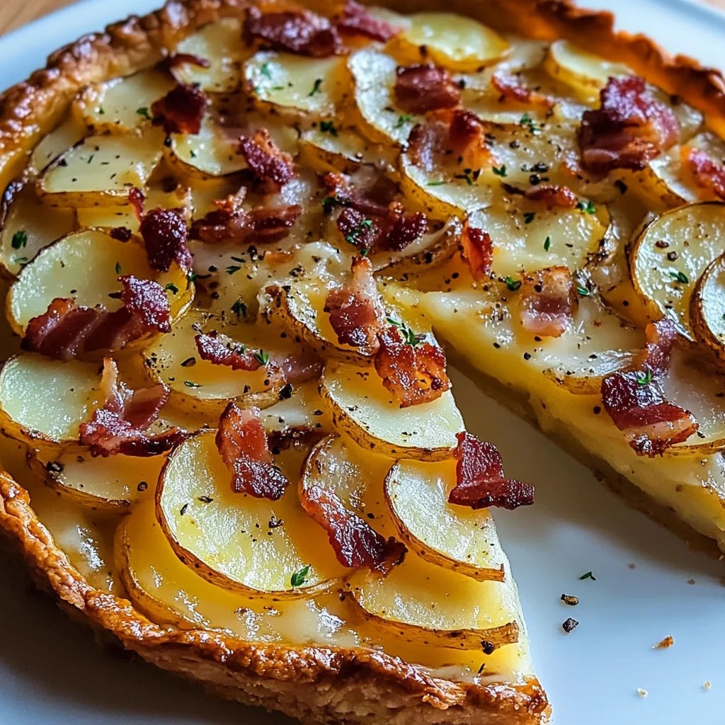 Tarte pommes de terre lardons