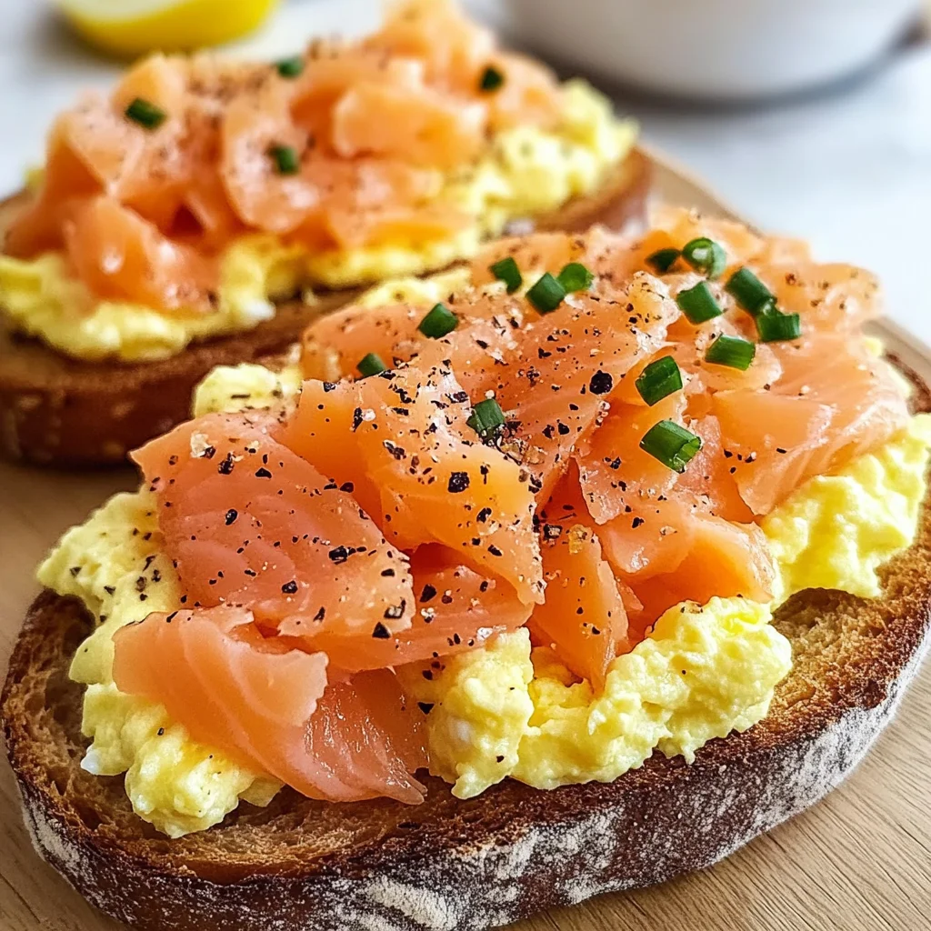 Tartine saumon et oeufs