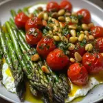 Asperges et tomates rôties