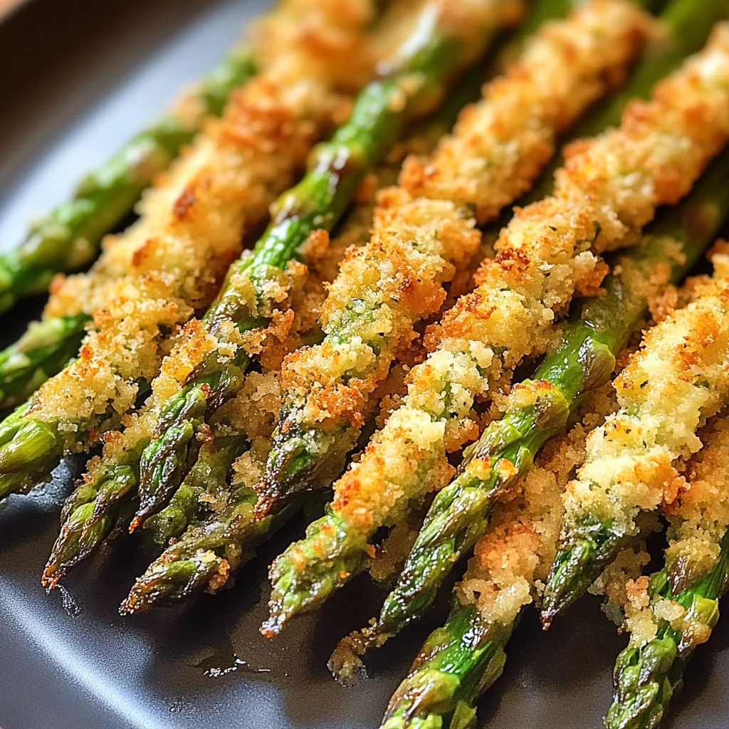 Asperges panées au parmesan