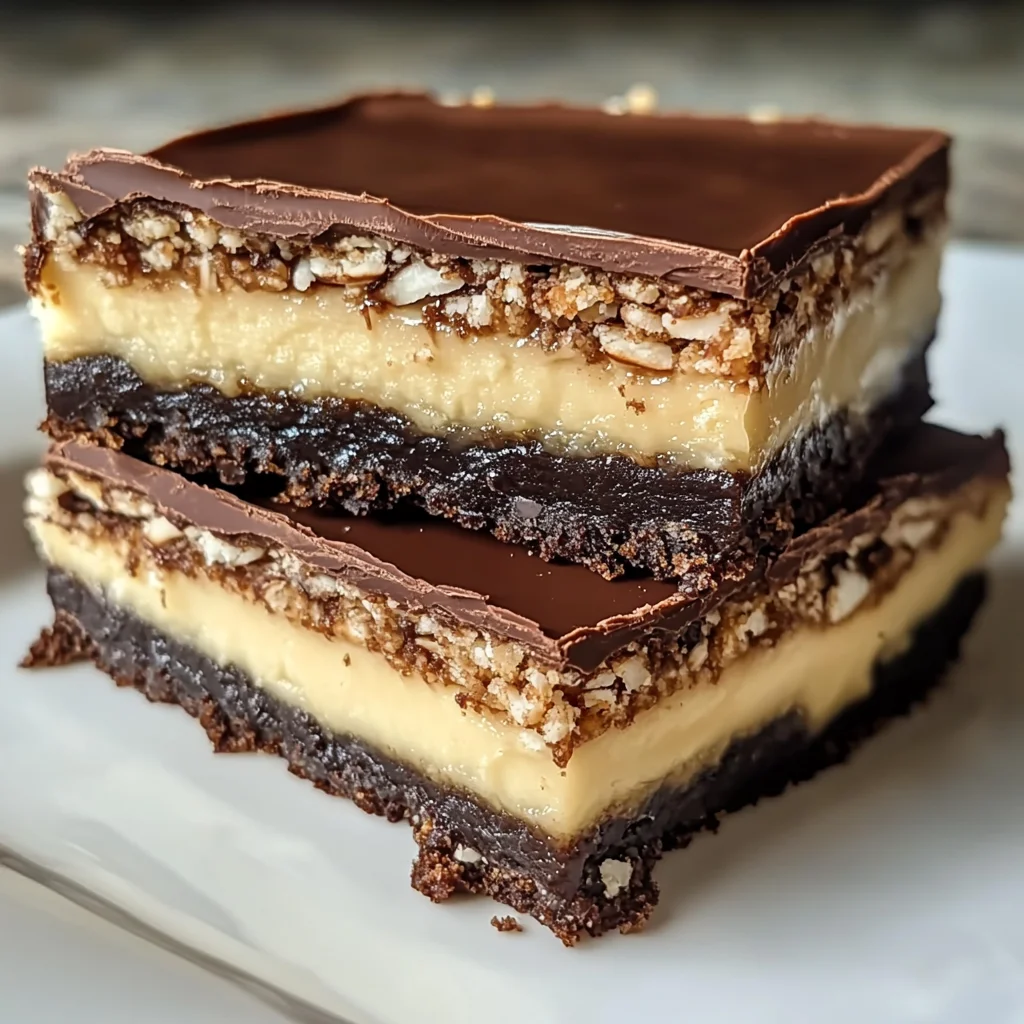 Barres Nanaimo fondantes chocolat