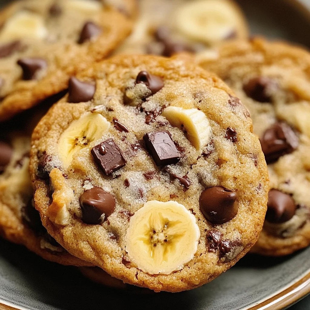 Biscuits bananes et chocolat