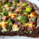 Brownie salé brocoli chèvre