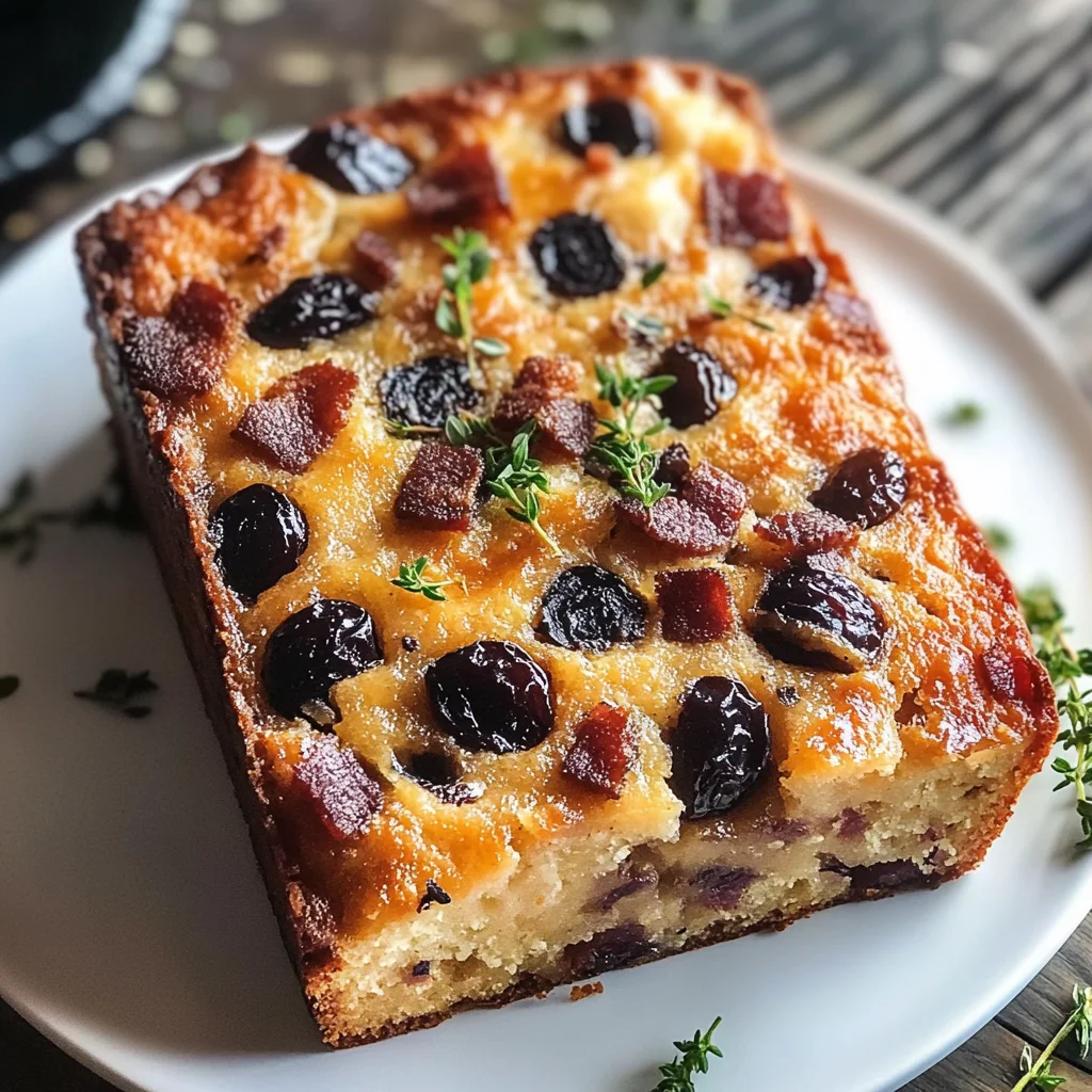 Cake aux pruneaux et lardons