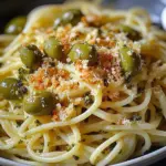 Capellini aux olives vertes