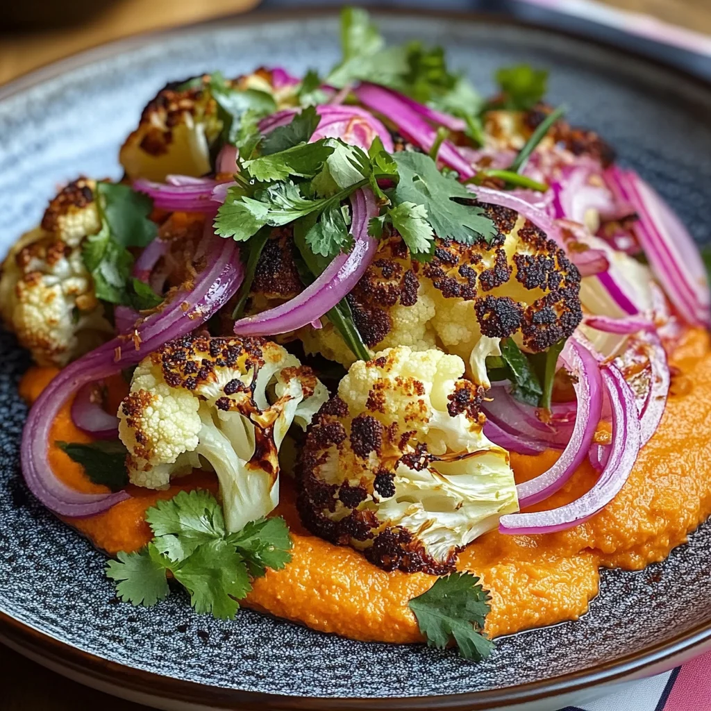 Chou-fleur ancho, purée carottes