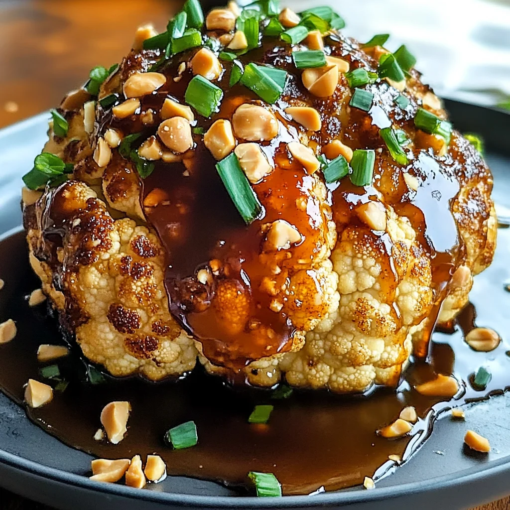 Chou-fleur sauce cacahuètes