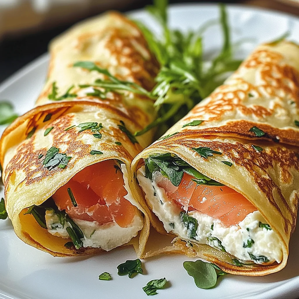 Crêpes bretonnes au saumon fumé