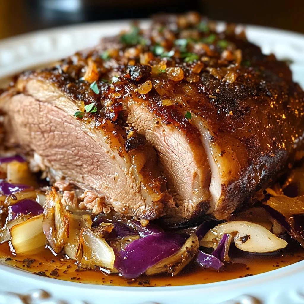 Épaule porc rôtie cabane