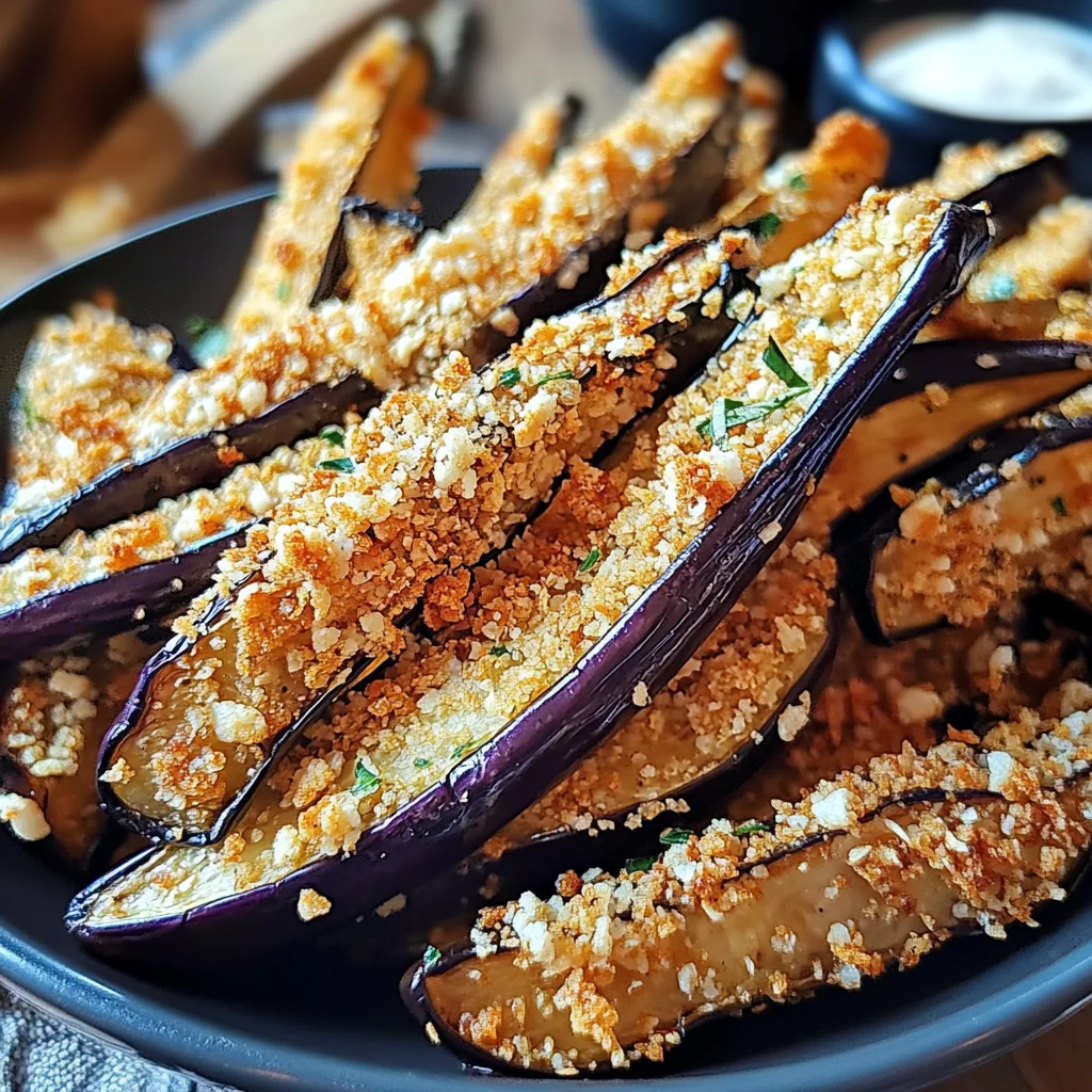 Frites d'aubergines croustillantes