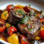 Gigot d'agneau à la basquaise