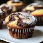 Muffins marbrés chocolat vanille