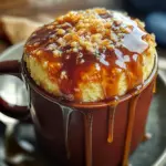Mug cake caramel express