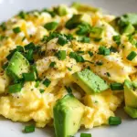 Oeufs brouillés avocat ciboulette