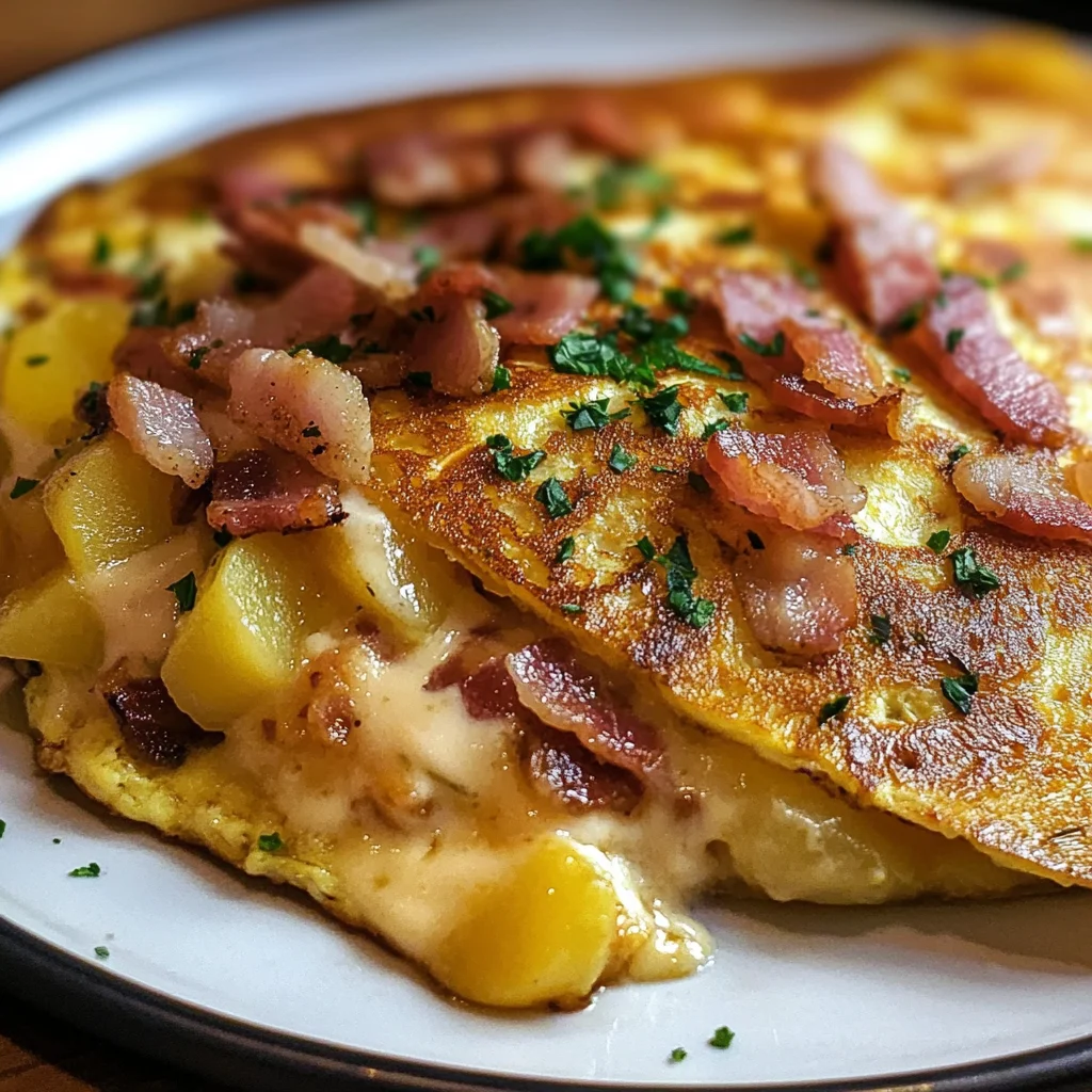 Omelette aux lardons savoyarde