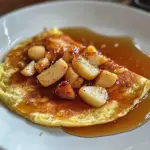 Omelette flambée pommes érable