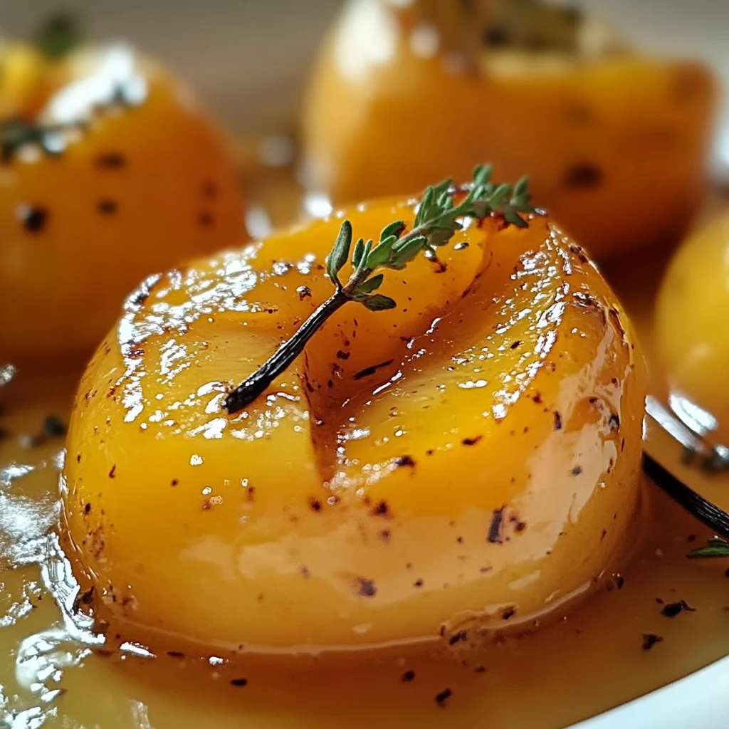 Pêches en papillote à la vanille