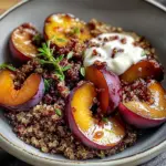 Prunes caramélisées et quinoa