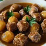 Ragoût boulettes porc maison