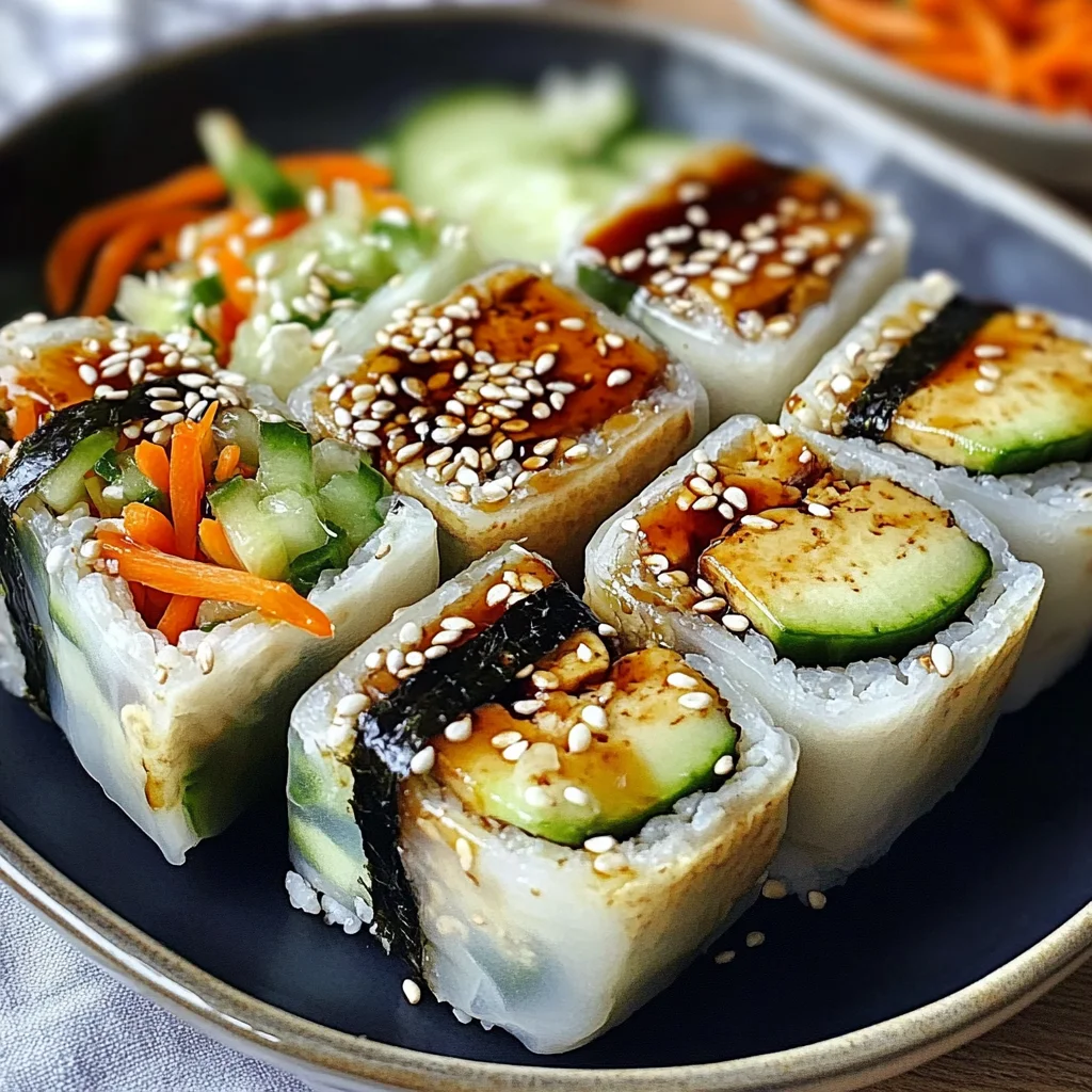 Rouleaux croustillants tofu légumes