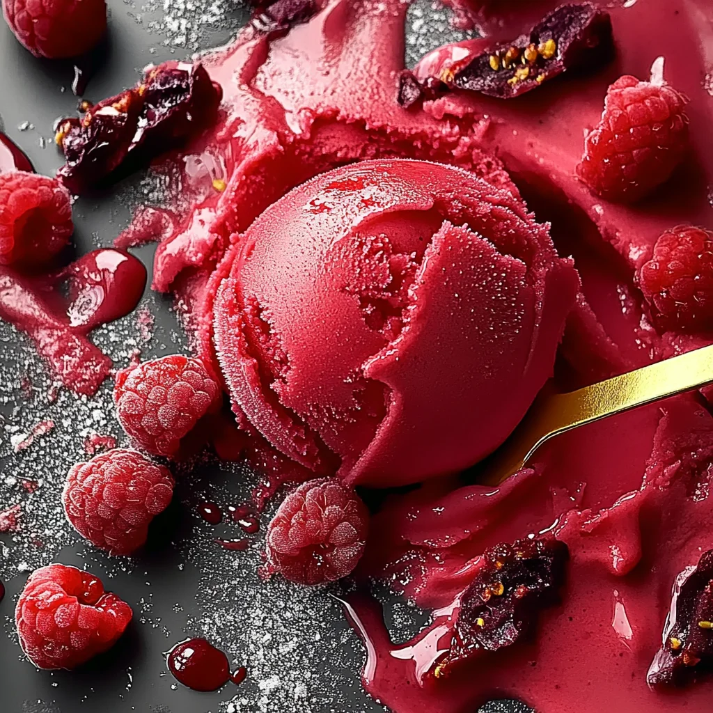 Sorbet fruits rouges maison
