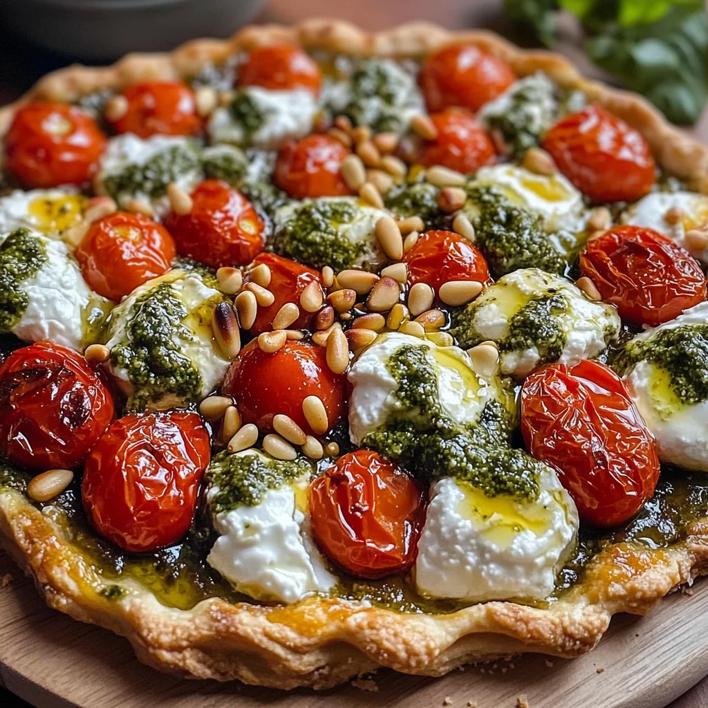 Tarte inversée tomates rôties