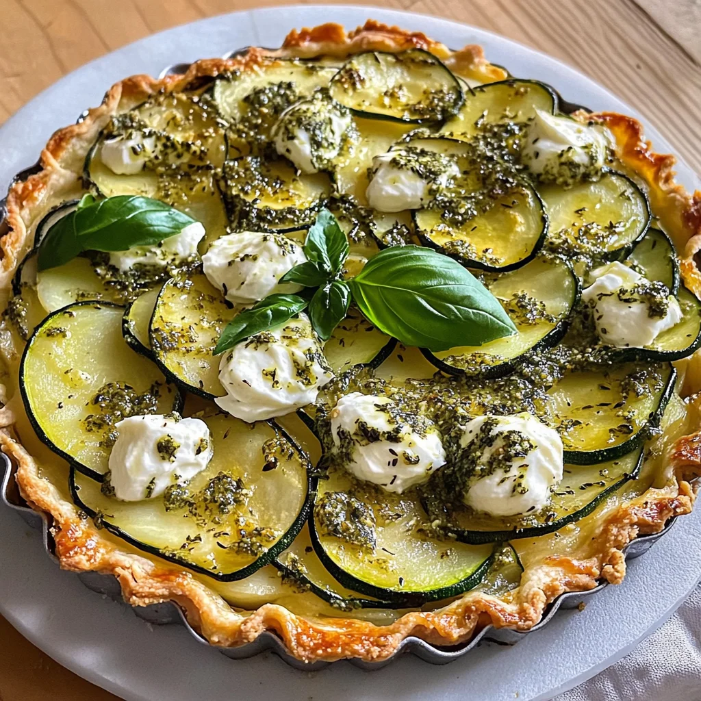 Tarte smashed potatoes courgettes