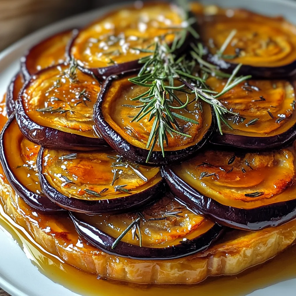 Tarte tatin aux aubergines