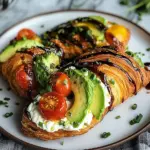 Tartine croissant avocat miel