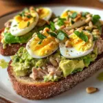 Tartine thon avocat œufs