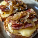 Tartines chutney oignon fromage