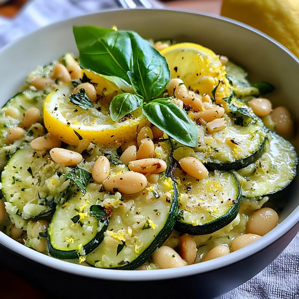 Courgettes et haricots crémeux